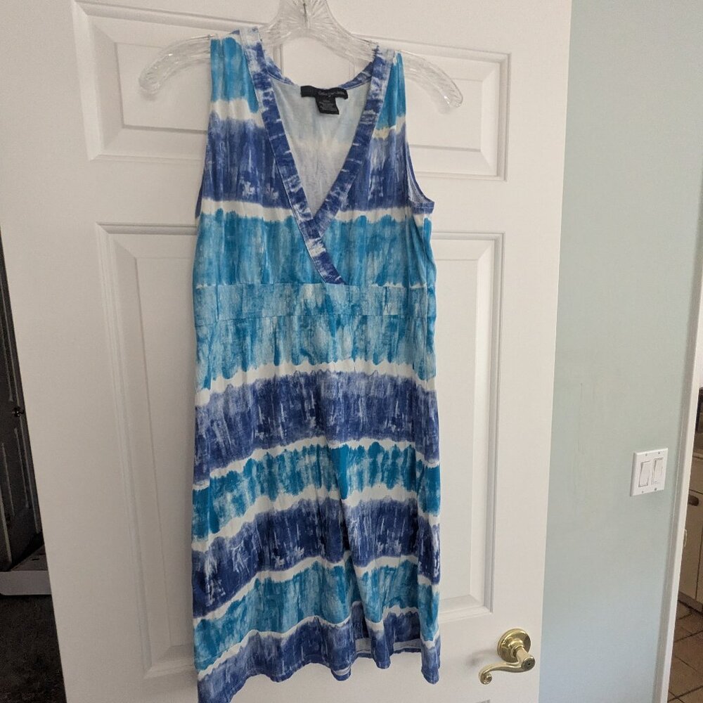 Calvin Klein Jeans Tie dye Sleeveless Dress - V Neck - Petite Small